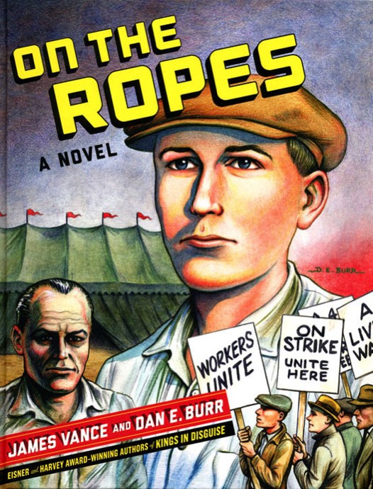 On the Ropes grapic novel painted cover art